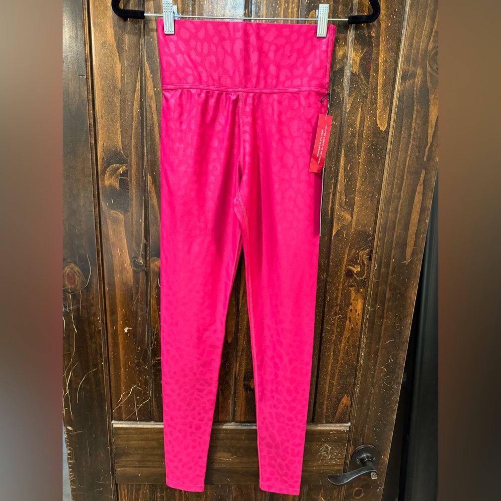 Carbon38 | Takara Shine High Rise Full-Length Leggings Pink Leopard Size S, NWT